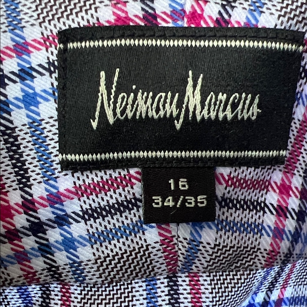 Neiman Marcus Multicolor Plaid Casual Shirt - Picture 2 of 2